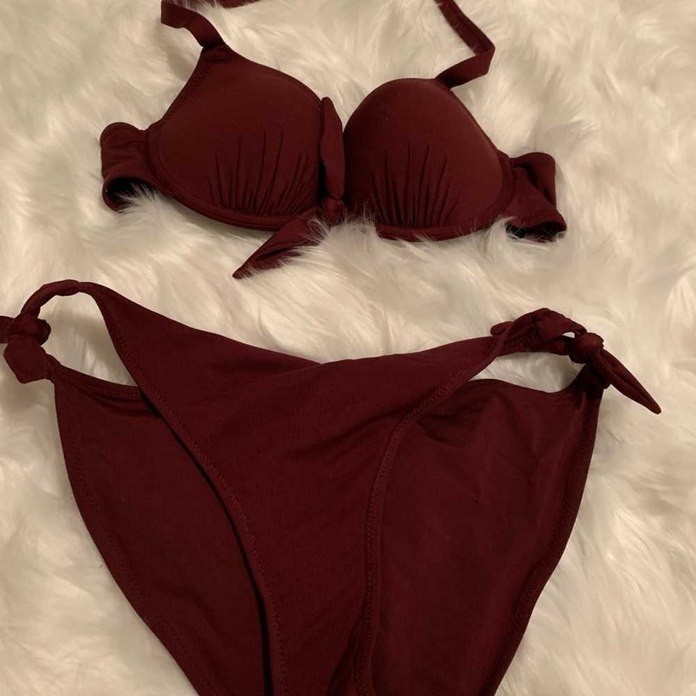 Maroon bikini set
